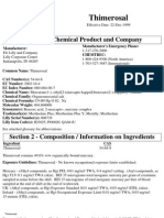 Thimerosal: Section 1 - Chemical Product and Company