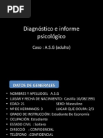 Diagnóstico e Informe Psicológico Adulto