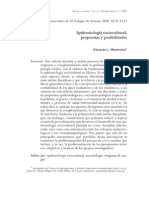 Epidemiologia Sociocultural - Propuestas y Posibilidades