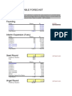 Startup Cap Table Model