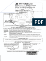 Notarized Teaching Certificate