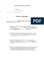 Affidavit of Discrepancy-Date of Birth