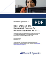 New Changed and Deprecated Features For Microsoft Dynamics AX 2012