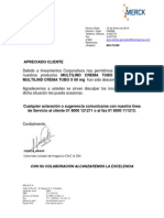 Carta Medicamento Descontinuado.