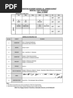 Pakistan Academy School Al-Ahmadi Kuwait Monthly Test Schedule Class: 10 FBISE