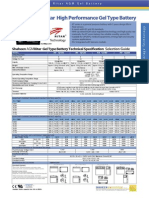 Ritar Agm / Gel Battery Datasheet