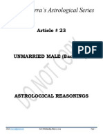 Article # 23 - Unmarried Male - Bachelor - Astrological Reasonings