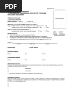 Application For Admission To The English Engineering Education Program Hokkaido University