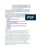 Administración Pública Es Un Término de Límites Imprecisos Que Define Al Conjunto de Organizaciones Estatales Que Realizan La Función Administrativa Del Estado