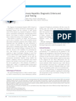 Autoimmune Hepatitis: Diagnostic Criteria and Serological Testing