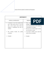 Briefly Discuss The Differences Between Partial Constrains and Improper Constraints