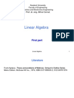 Linear Algebra: Prof. Dr. Eng. Mihai Cernat