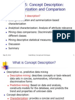 Chapter 5: Concept Description: Characterization and Comparison