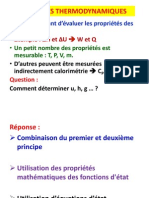 Propriétés Thermodynamiques