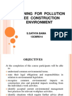 Planning For Pollution Free Construction Environment: S.Sathya Bama 13CMR014