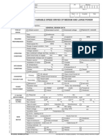 Data Sheet For Variable Speed Drives of Medium and Large Power