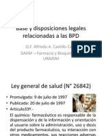 Dr. Castillo Calle - Base y Disposiciones Legales Relacionadas A Las BPD - Dr. Alfredo Castill