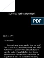 Subject Verb Agreement