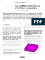 Review and Analysis of Microstrip Patch Array Antenna With Different Configurations