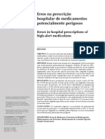 Erros Na Prescrição Hosp - Med Potencialmente Perigosos - Mario Rosa