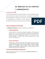 El Estudio Del Mercado en Los Aspectos Financiero y Administrativo