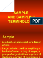 Sample and Sampling Terminology