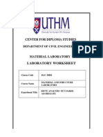 Sieve Analysis of Coarse Aggregate Terkini