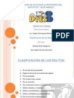 Clasificacion de Los Delitos Presentacion