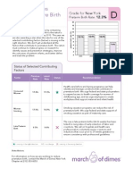 March of Dimes 2009 Premature Birth Report Card: Grade For New York