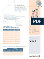 Special Purpose Midget Fuses: Features/Benefits