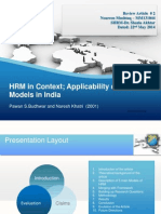 HRM Models in Context