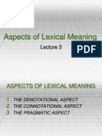 Aspect of Lexical Meaning School Work