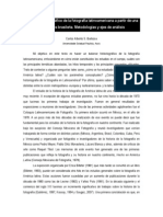 Balance Historiografico de La Fotografia Latinoamericana A Partir de Una Perspectiva Brasileña - Metodologias y Ejes de Analisis