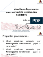 22.04.14 La Sistematización de Experiencias en El Marco de La Investigación Cualitativa