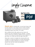 JBL Scs125a Home Theater Speaker Setup Guide