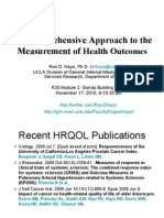 A Comprehensive Approach To The Measurement of Health Outcomes