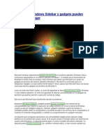 Desactivar Windows Sidebar y Gadgets Pueden Ayudar A Proteger