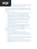 La Electrólisis Es Un Proceso para Separar Un Compuesto en Los Elementos Que Lo Conforman