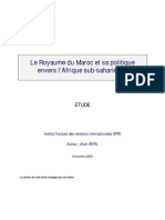 Epmes Le Maroc Et Sa Politique Envers L Afrique Subsaharienne Etude