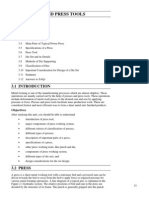 Unit 3 Press and Press Tools: Structure