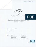 Determination of Tramway Wheel and Rail Profiles To Minimise Derailment