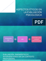 Aspectos Éticos en La Evaluación Psicológica