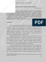 Pessoa, Dignidade e Justiça - A Questão Dos Direitos Dos Animais