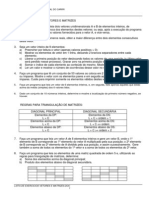 Lista de Exercicios Vetores e Matrizes