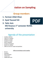 Presentation On Sampling: Group Members