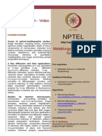 Materials Characterization - Video Course - S.sankaran - IITM - NPTEL