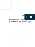 Sacristán, M. - Escritos Sobre Ulrike Meinhof y La Fracción Del Ejército Rojo (Selección) (1985)