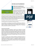 ¿Qué Son Los Polímeros? - Textos Científicos PDF