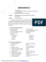 Memorandum de Accidente