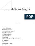 UNIT II-Syntax Analysis: CS416 Compilr Design 1